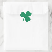 Irish Shamrock Clover Circle Sticker (Tas)