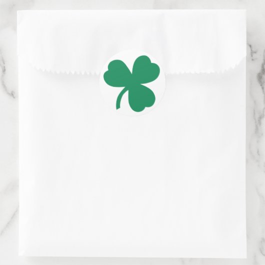 Irish Shamrock Clover Circle Sticker (Tas)