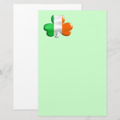 Irish Shamrock Clover Flag Briefpapier (Voorkant / Achterkant)