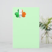 Irish Shamrock Clover Flag Briefpapier (Staand voorkant)
