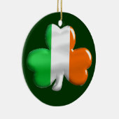 Irish Shamrock Clover Flag Keramisch Ornament (Rechts)