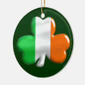 Irish Shamrock Clover Flag Keramisch Ornament (Links)