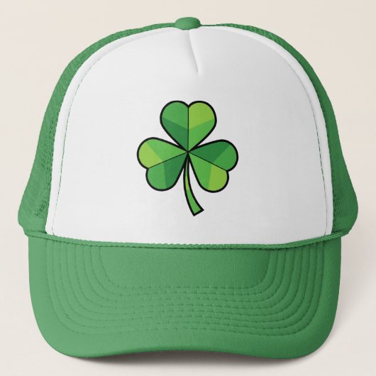 Irish Shamrock Clover Leaf Lucky Trucker Pet (Voorkant)