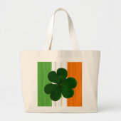Irish Shamrock Clover St. Patrick Ireland Flag Grote Tote Bag (Voorkant)