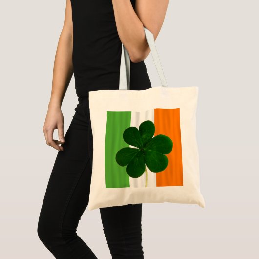 Irish Shamrock Clover St. Patrick Ireland Flag Tote Bag (Voorkant (product))