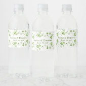 Irish Shamrock Clover Weddenschap Water Bottle Lab Waterfles Etiket (Flessen)