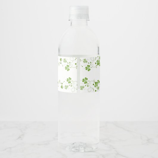 Irish Shamrock Clover Weddenschap Water Bottle Lab Waterfles Etiket (Achterkant)