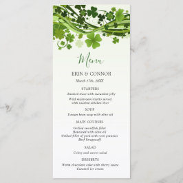Irish Shamrock (Clover) Wedding Menu