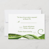Irish Shamrock (clover) Wedding RSVP Kaartje (Achterkant)