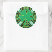 Irish Shamrock Cross Ronde Sticker (Tas)