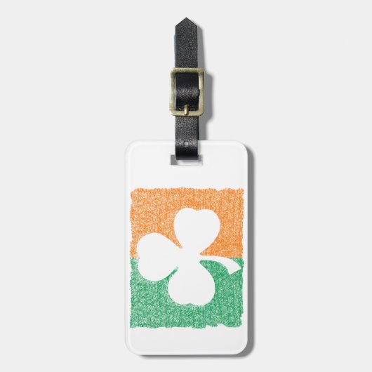 Irish Shamrock custom bagagelabel (Voorkant verticaal)