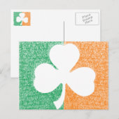 Irish Shamrock custom briefkaart (Voorkant / Achterkant)