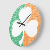 Irish Shamrock custom wall clock Grote Klok (Hoek)