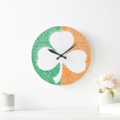 Irish Shamrock custom wall clock Grote Klok (Huis)