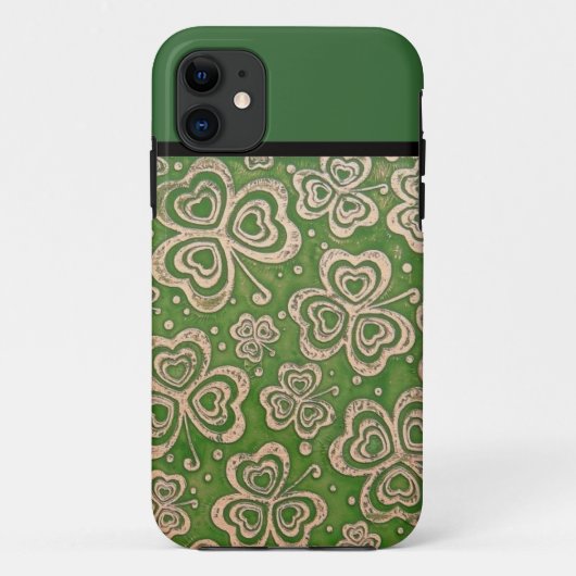 Irish Shamrock Design iPhone Case (Achterkant)