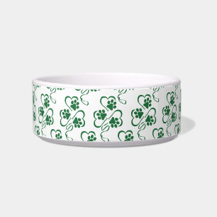 Irish Shamrock Dog Paw Print Voerbakje