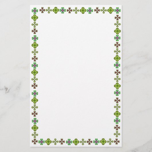Irish Shamrock Elegance Stationery Briefpapier (Voorkant)