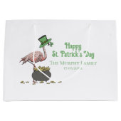 Irish Shamrock Flamingo St. Patrick’s Day Party Groot Cadeauzakje (Voorkant)