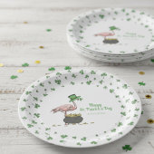 Irish Shamrock Flamingo St. Patrick’s Day Party Papieren Bordje