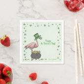 Irish Shamrock Flamingo St. Patrick’s Day Party Servet (Insitu)