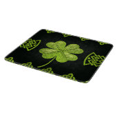 Irish Shamrock four-leaf klaver met celtic decor Snijplank (Hoek)