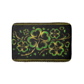 Irish Shamrock Four-leaf Lucky Clover Badmat (Voorkant)