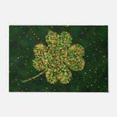 Irish Shamrock Four-leaf Lucky Clover Deurmat (Voorkant)