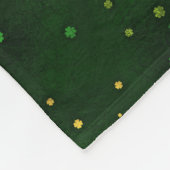 Irish Shamrock Four-leaf Lucky Clover Fleece Deken (Hoek)