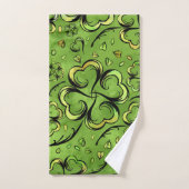 Irish Shamrock four-leaf Lucky Clover Pattern Bad Handdoek (Handdoek)