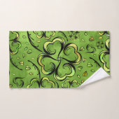 Irish Shamrock four-leaf Lucky Clover Pattern Bad Handdoek (Handdoek)
