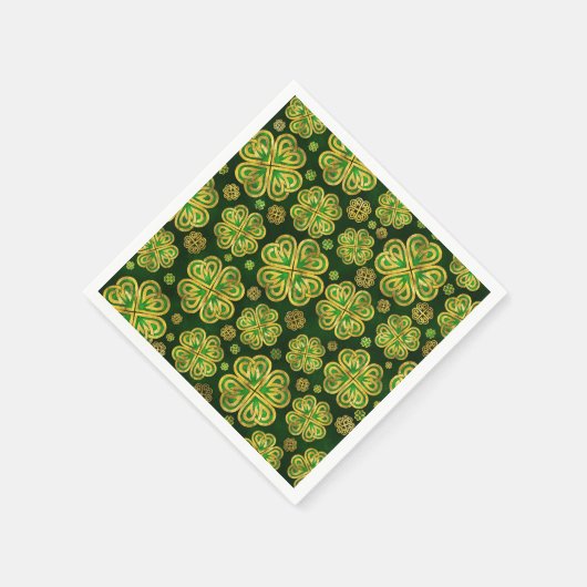 Irish Shamrock four-leaf Lucky Clover Pattern Servet (Hoek)