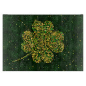 Irish Shamrock Four-leaf Lucky Clover Snijplank (Voorkant)
