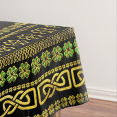 Irish Shamrock Four-leaf Lucky Clover Tafelkleed (Voorbeeld)