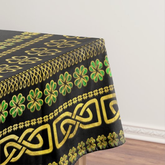 Irish Shamrock Four-leaf Lucky Clover Tafelkleed (Voorbeeld)