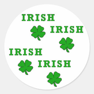 IRISH Shamrock - Gepersonaliseerd Ronde Sticker