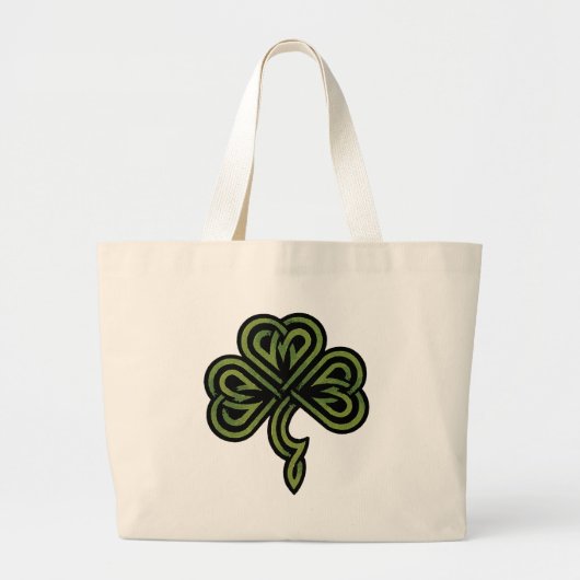 Irish Shamrock Gift Grote Tote Bag (Voorkant)