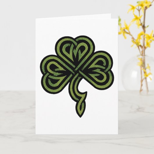 Irish Shamrock Gift Kaart (Gele Bloem)