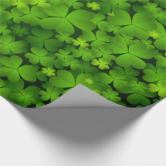 Irish Shamrock Gift Wrap Cadeaupapier (Hoek)