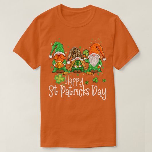Irish Shamrock Gnomes Happy St Patricks Day Funny T-shirt (Design voorkant)
