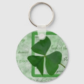 Irish Shamrock GoodLuck Sleutelhanger (Voorkant)