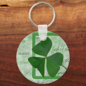 Irish Shamrock GoodLuck Sleutelhanger (Voorkant)