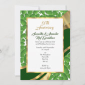 Irish shamrock gouden bruiloft kaart (Voorkant)