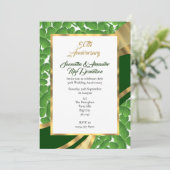 Irish shamrock gouden bruiloft kaart (Staand voorkant)