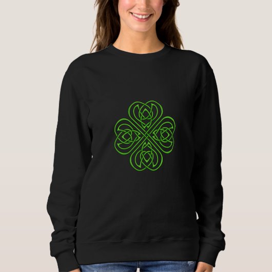 Irish Shamrock - Green Celtic Knotwork Trui (Voorkant)