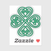 Irish Shamrock Green Celtic Lucky Clover Sticker (Vel)