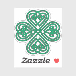 Irish Shamrock Green Celtic Lucky Clover Sticker