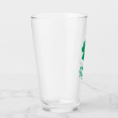 Irish Shamrock Green Clover Monogram Initiaal Name Glas (Rechts)