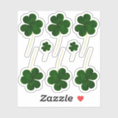 Irish Shamrock Green Clovers St. Patrick's Day Sticker (Vel)