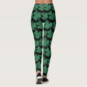Irish Shamrock Green Glitter St. Patrick's Day Leggings (Achterkant)