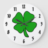 Irish Shamrock Grote Klok (Voorkant)